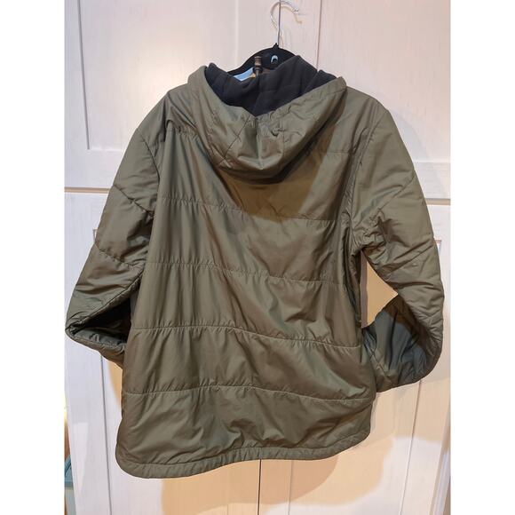 The North Face Meeks Jacket Men’s Large Army Green Puffer Fleece Lining Pockets - Picture 4 of 5